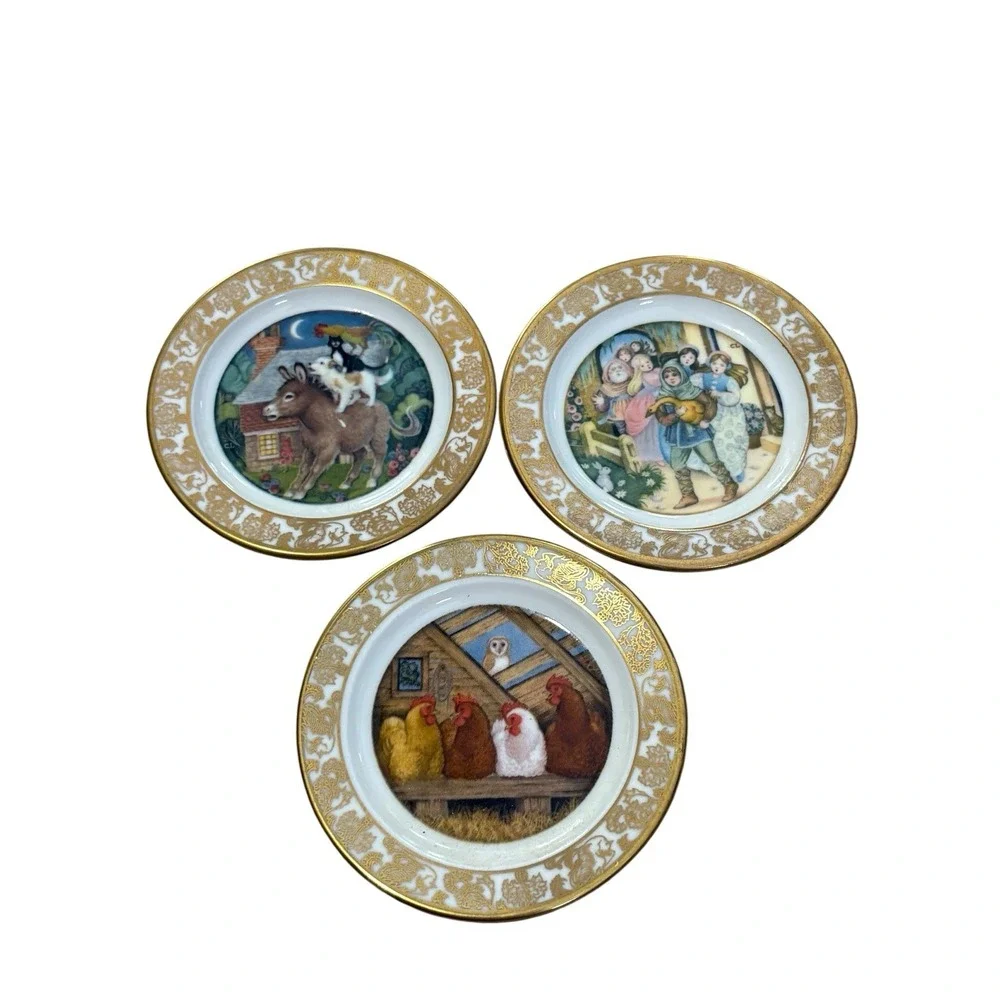 15 Set The Best Loved Fairytales Franklin Porcelain Glass Plates 1983
